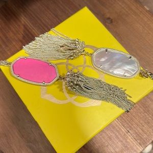 Rayne Gold Long Pendant Necklace in Ivory Mother-of-Pearl